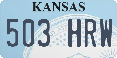 KS license plate 503HRW