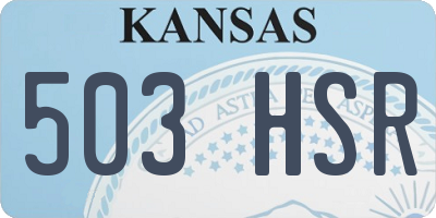 KS license plate 503HSR