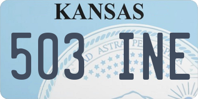 KS license plate 503INE