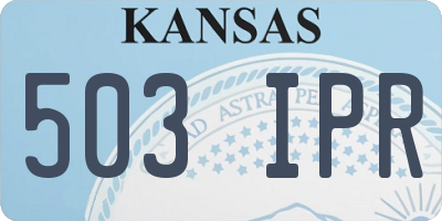 KS license plate 503IPR