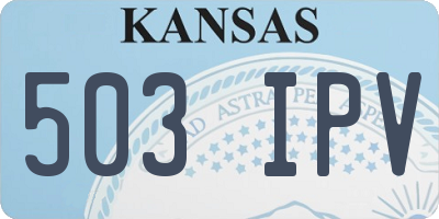 KS license plate 503IPV