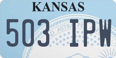 KS license plate 503IPW