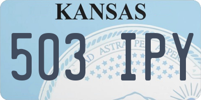 KS license plate 503IPY