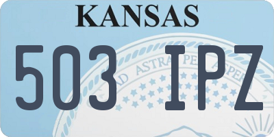 KS license plate 503IPZ