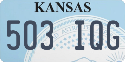 KS license plate 503IQG
