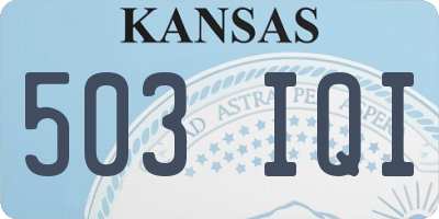 KS license plate 503IQI