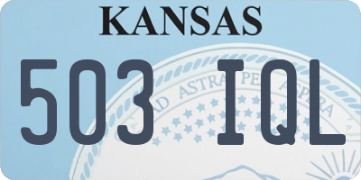 KS license plate 503IQL