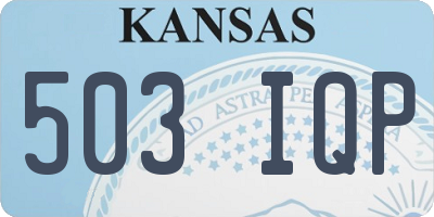 KS license plate 503IQP