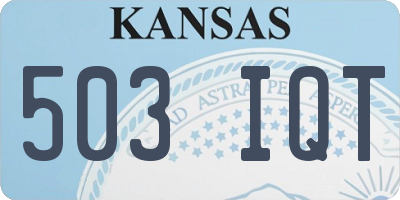KS license plate 503IQT