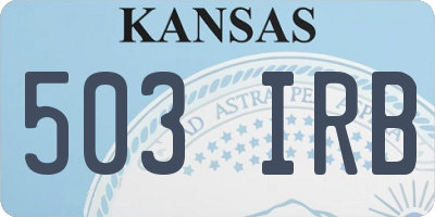 KS license plate 503IRB