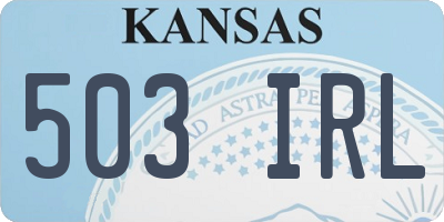 KS license plate 503IRL