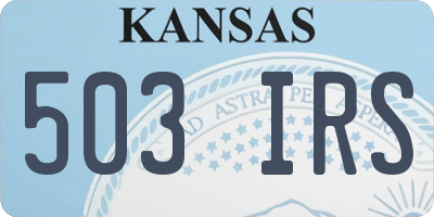 KS license plate 503IRS