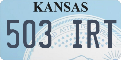 KS license plate 503IRT