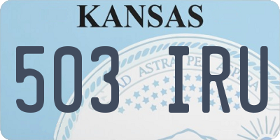 KS license plate 503IRU