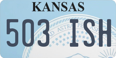 KS license plate 503ISH