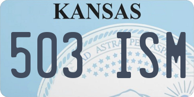 KS license plate 503ISM