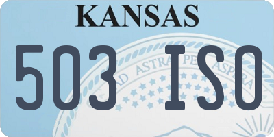 KS license plate 503ISO