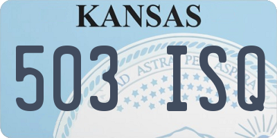 KS license plate 503ISQ