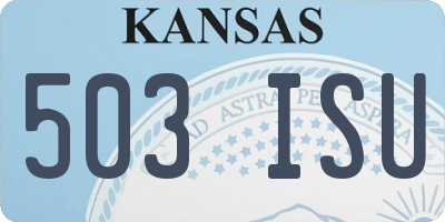 KS license plate 503ISU