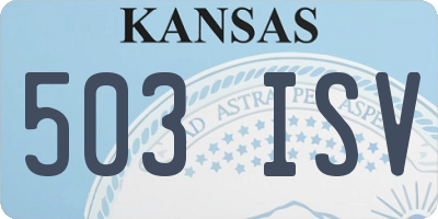 KS license plate 503ISV