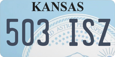 KS license plate 503ISZ