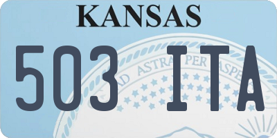 KS license plate 503ITA