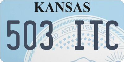 KS license plate 503ITC