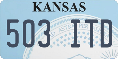 KS license plate 503ITD