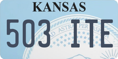 KS license plate 503ITE