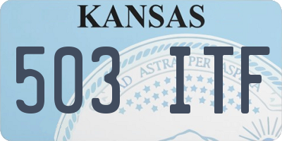 KS license plate 503ITF
