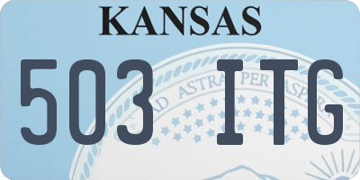 KS license plate 503ITG