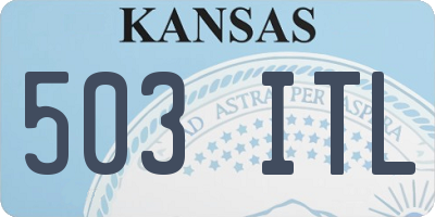 KS license plate 503ITL