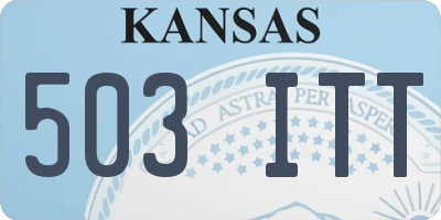 KS license plate 503ITT