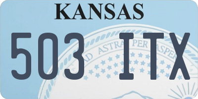 KS license plate 503ITX