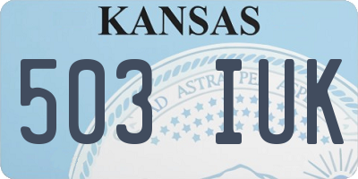 KS license plate 503IUK