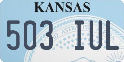 KS license plate 503IUL