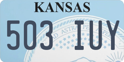 KS license plate 503IUY