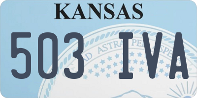 KS license plate 503IVA
