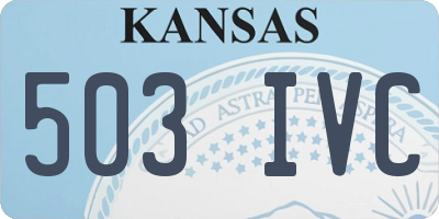 KS license plate 503IVC