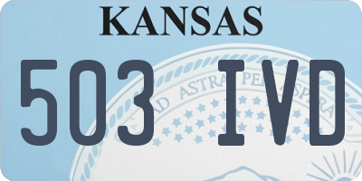 KS license plate 503IVD