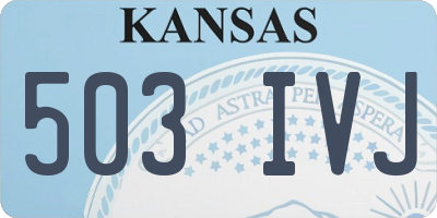 KS license plate 503IVJ