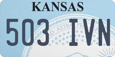 KS license plate 503IVN