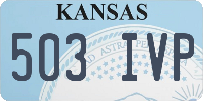 KS license plate 503IVP