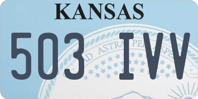 KS license plate 503IVV
