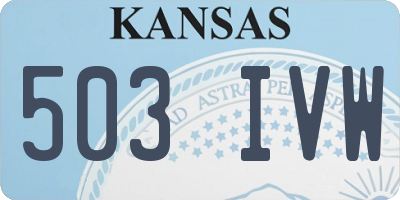 KS license plate 503IVW