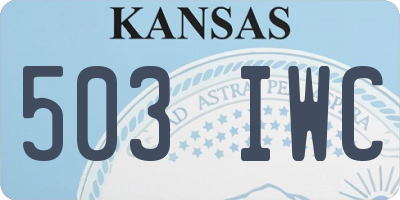 KS license plate 503IWC