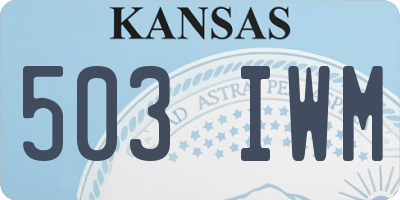 KS license plate 503IWM