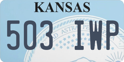 KS license plate 503IWP