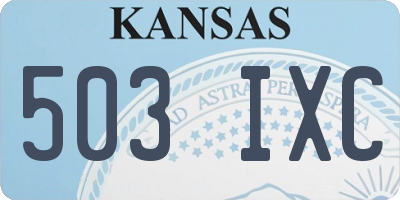KS license plate 503IXC