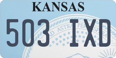 KS license plate 503IXD